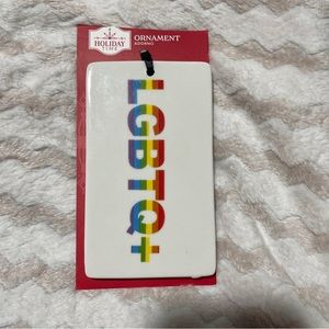 Holiday Time LGBTQ+ Christmas Ornament Ceramic